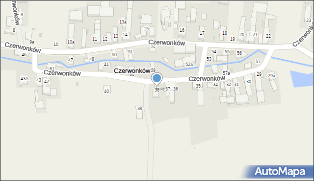 Czerwonków, Czerwonków, 38, mapa Czerwonków