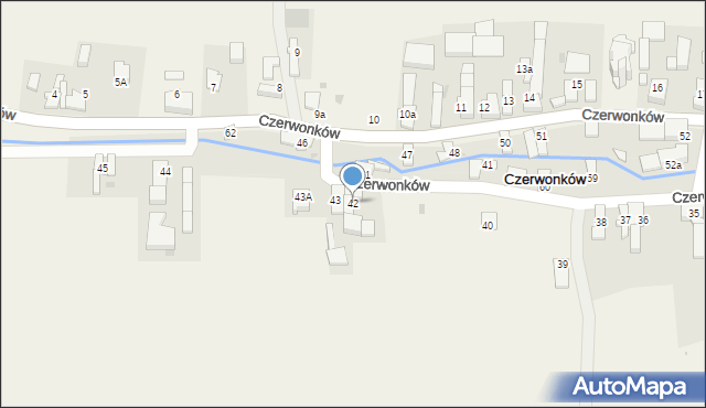 Czerwonków, Czerwonków, 42, mapa Czerwonków