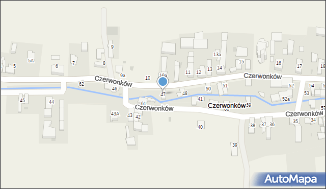 Czerwonków, Czerwonków, 47, mapa Czerwonków