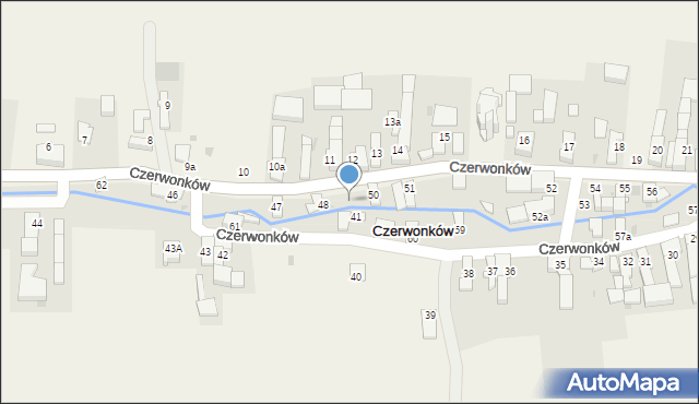 Czerwonków, Czerwonków, 49, mapa Czerwonków