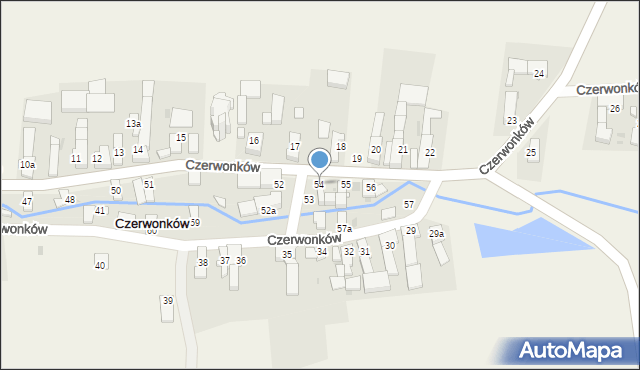 Czerwonków, Czerwonków, 54, mapa Czerwonków