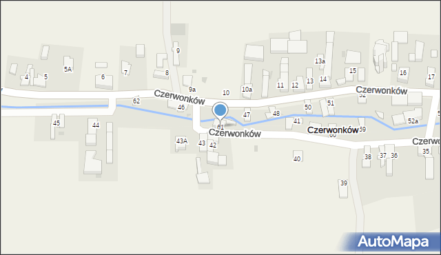 Czerwonków, Czerwonków, 61, mapa Czerwonków