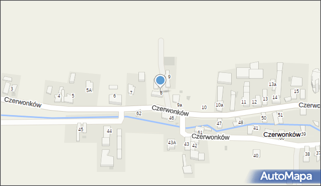 Czerwonków, Czerwonków, 8, mapa Czerwonków