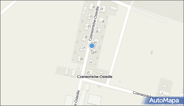 Czerwonków, Czerwonków-Osiedle, 12/1, mapa Czerwonków