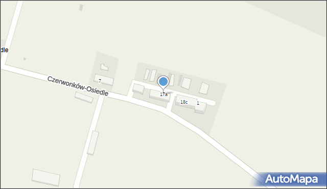 Czerwonków, Czerwonków-Osiedle, 17a, mapa Czerwonków