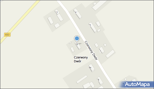 Czerwony Dwór, Czerwony Dwór, 6, mapa Czerwony Dwór