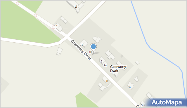 Czerwony Dwór, Czerwony Dwór, 10a, mapa Czerwony Dwór