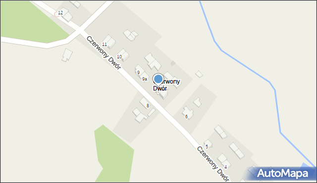 Czerwony Dwór, Czerwony Dwór, 7, mapa Czerwony Dwór