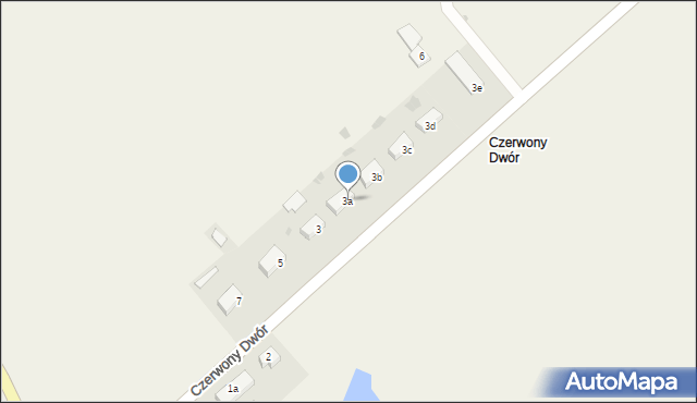 Czerwony Dwór, Czerwony Dwór, 3a, mapa Czerwony Dwór