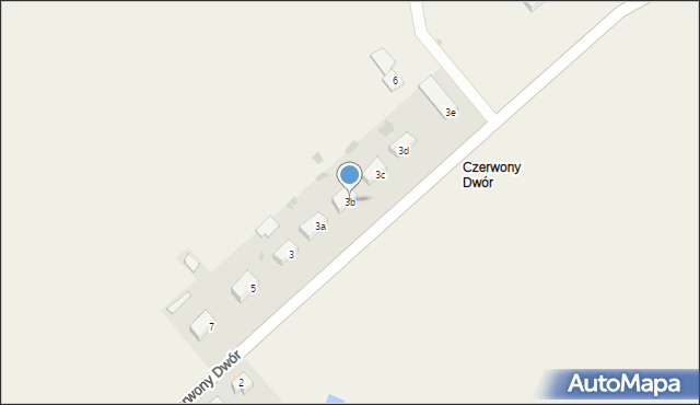 Czerwony Dwór, Czerwony Dwór, 3b, mapa Czerwony Dwór