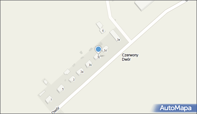 Czerwony Dwór, Czerwony Dwór, 3c, mapa Czerwony Dwór