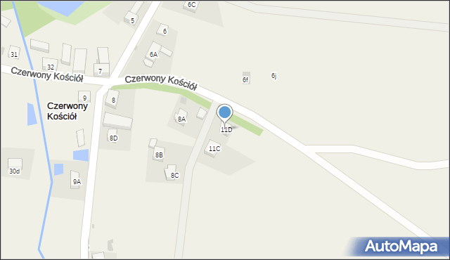 Czerwony Kościół, Czerwony Kościół, 11D, mapa Czerwony Kościół