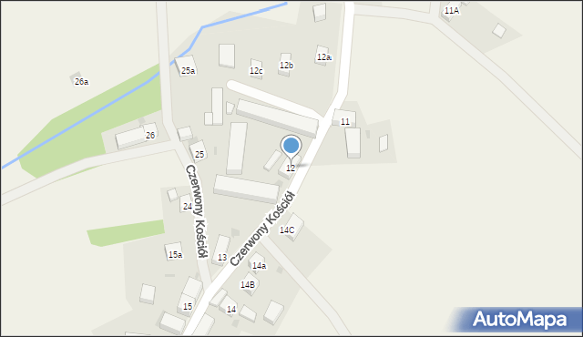 Czerwony Kościół, Czerwony Kościół, 12, mapa Czerwony Kościół