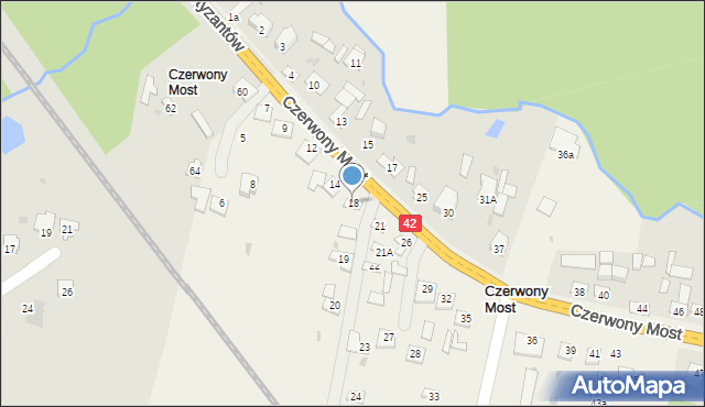 Czerwony Most, Czerwony Most, 18, mapa Czerwony Most