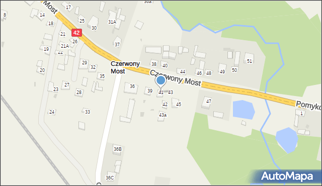 Czerwony Most, Czerwony Most, 41, mapa Czerwony Most