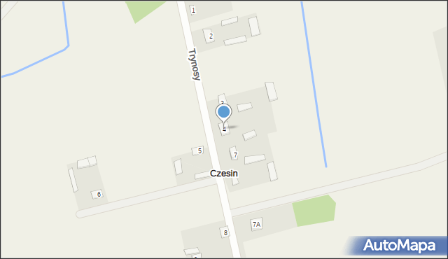 Czesin, Czesin, 4, mapa Czesin