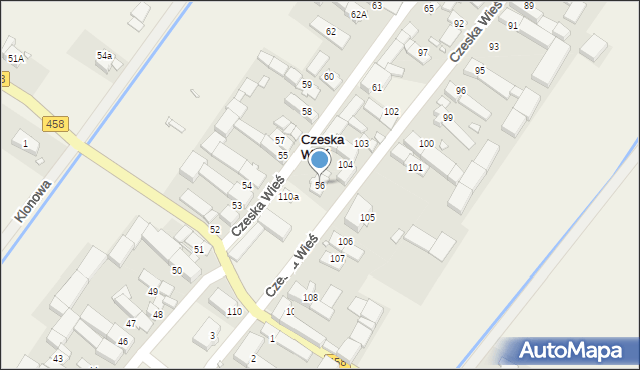 Czeska Wieś, Czeska Wieś, 56, mapa Czeska Wieś