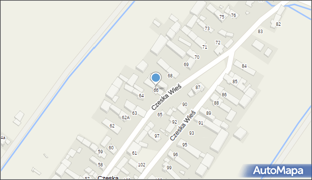 Czeska Wieś, Czeska Wieś, 66, mapa Czeska Wieś