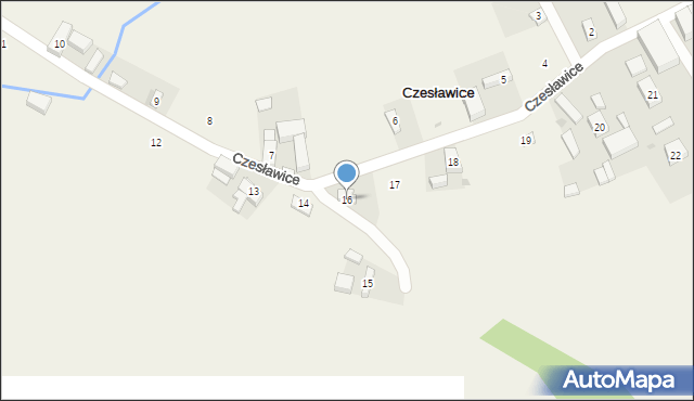 Czesławice, Czesławice, 16, mapa Czesławice