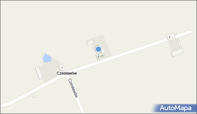 Czesławów, Czesławów, 6, mapa Czesławów