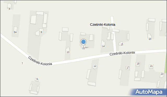 Cześniki-Kolonia, Cześniki-Kolonia, 11, mapa Cześniki-Kolonia