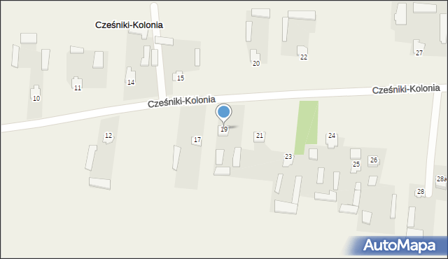 Cześniki-Kolonia, Cześniki-Kolonia, 19, mapa Cześniki-Kolonia