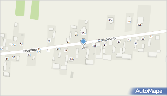 Czestków B, Czestków B, 45, mapa Czestków B