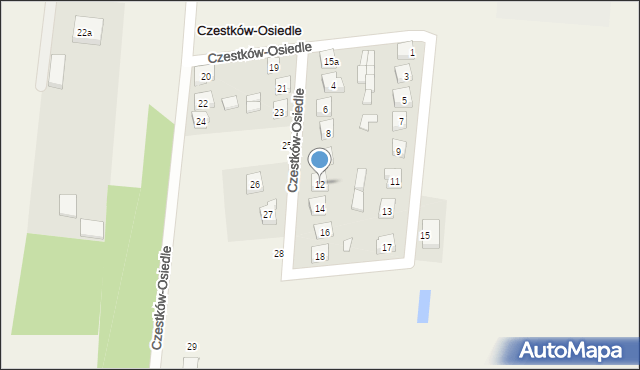 Czestków-Osiedle, Czestków-Osiedle, 12, mapa Czestków-Osiedle