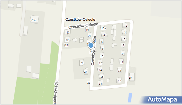 Czestków-Osiedle, Czestków-Osiedle, 25, mapa Czestków-Osiedle