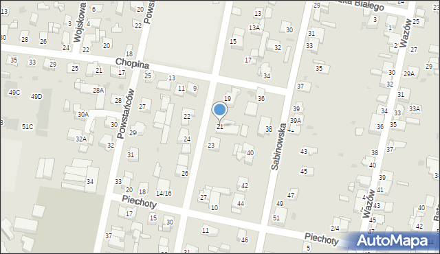 Częstochowa, Czołgistów, 21, mapa Częstochowy