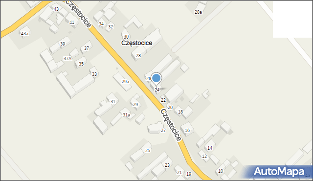 Częstocice, Częstocice, 24, mapa Częstocice