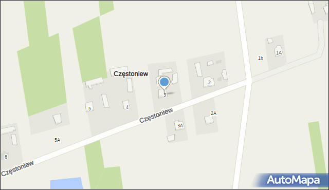 Częstoniew, Częstoniew, 3, mapa Częstoniew