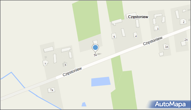 Częstoniew, Częstoniew, 5A, mapa Częstoniew