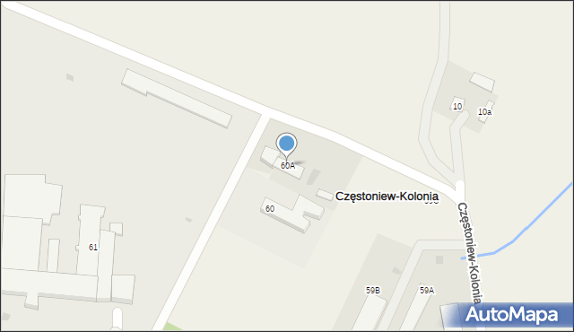 Częstoniew-Kolonia, Częstoniew-Kolonia, 60A, mapa Częstoniew-Kolonia