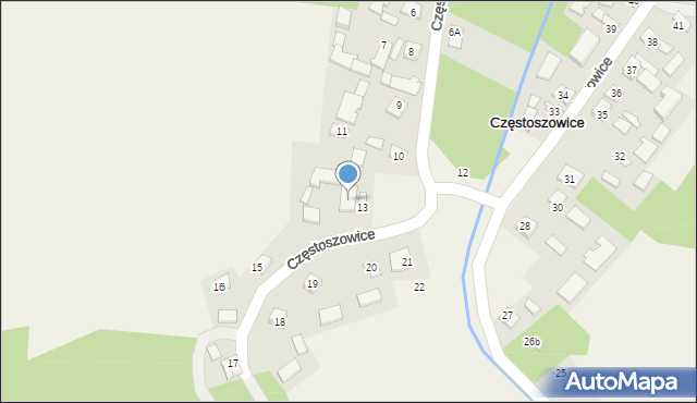 Częstoszowice, Częstoszowice, 14, mapa Częstoszowice