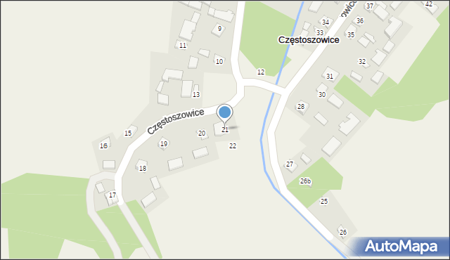 Częstoszowice, Częstoszowice, 21, mapa Częstoszowice