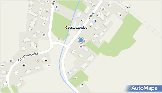 Częstoszowice, Częstoszowice, 30, mapa Częstoszowice