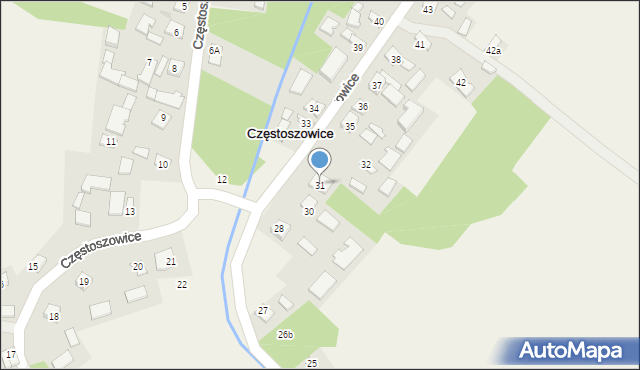 Częstoszowice, Częstoszowice, 31, mapa Częstoszowice