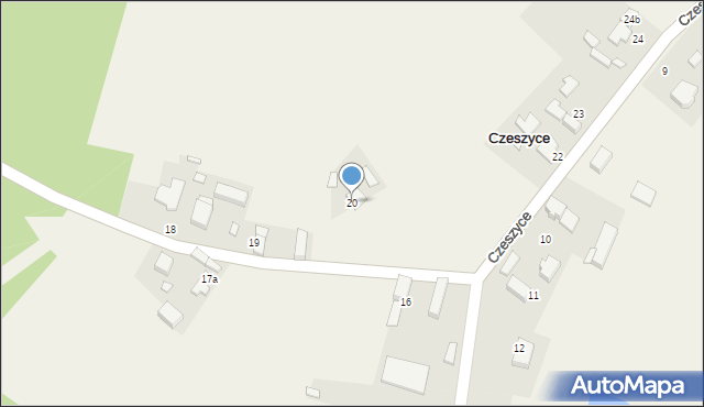 Czeszyce, Czeszyce, 20, mapa Czeszyce