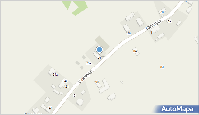 Czeszyce, Czeszyce, 25, mapa Czeszyce