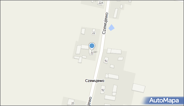 Czewujewo, Czewujewo, 21, mapa Czewujewo