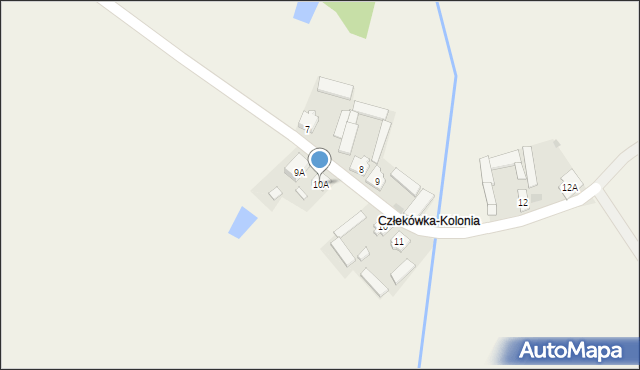 Człekówka, Człekówka, 10A, mapa Człekówka