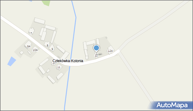 Człekówka, Człekówka, 12, mapa Człekówka