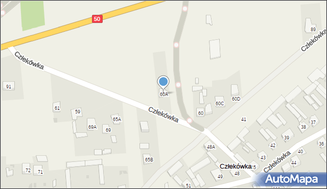 Człekówka, Człekówka, 60A, mapa Człekówka