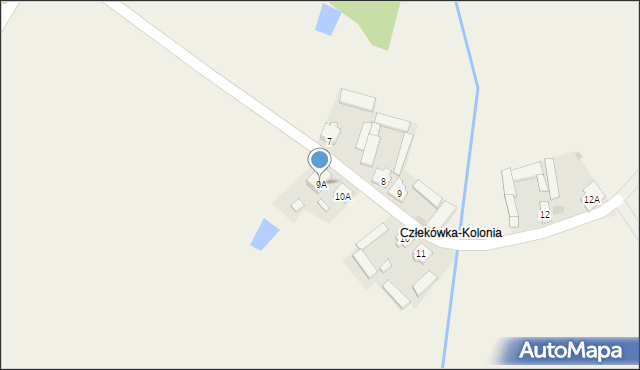 Człekówka, Człekówka, 9A, mapa Człekówka