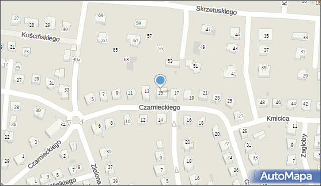 Człuchów, Czarnieckiego Stefana, hetm., 15, mapa Człuchów