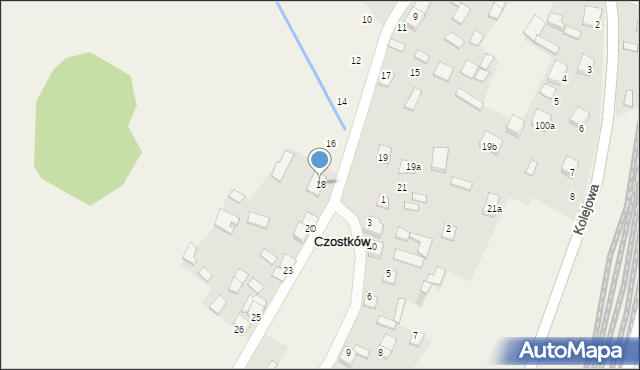 Czostków, Czostków, 43, mapa Czostków