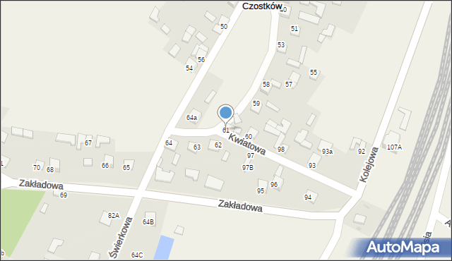 Czostków, Czostków, 61, mapa Czostków