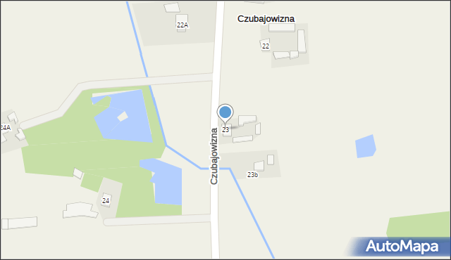 Czubajowizna, Czubajowizna, 23, mapa Czubajowizna