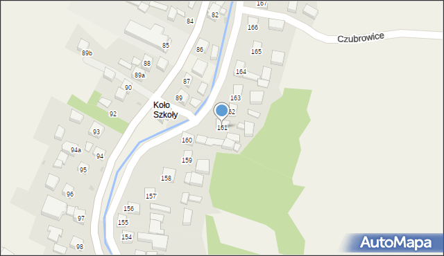 Czubrowice, Czubrowice, 161, mapa Czubrowice